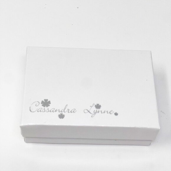 New Cassandra Lynne Silver Tone Rhinestone Necklace & Earrings Gift For Her - Picture 4 of 4